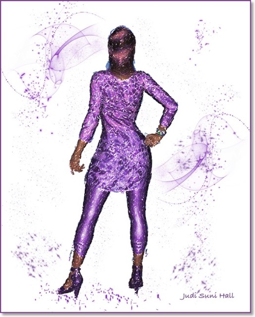 Fashion art watercolor of a dress.