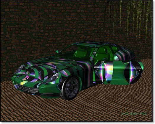 3D car with a 'custom paint job'.