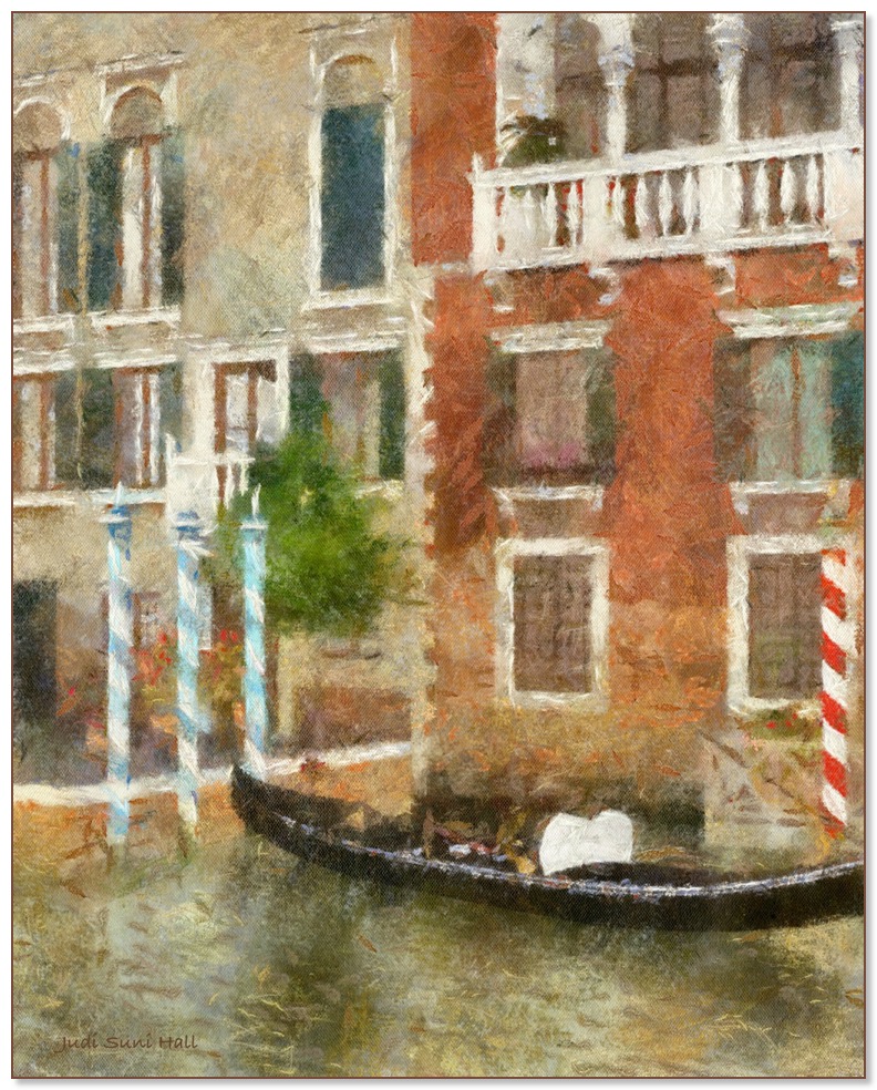 Venice painting with a gondola by Gingezel.