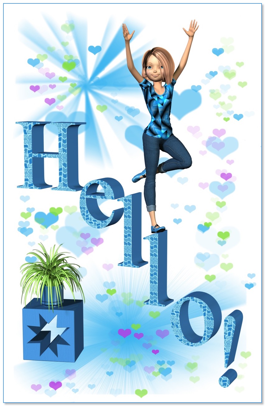 Hello greeting at the Gingezel Mindscapes 2 site.